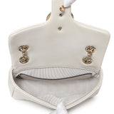 Gucci Light Grey Lambskin GG Marmont Small Shoulder Bag Handbags Gucci