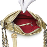 Chanel Metallic Gold Aged Calfskin Small Gabrielle Hobo Handbags Chanel
