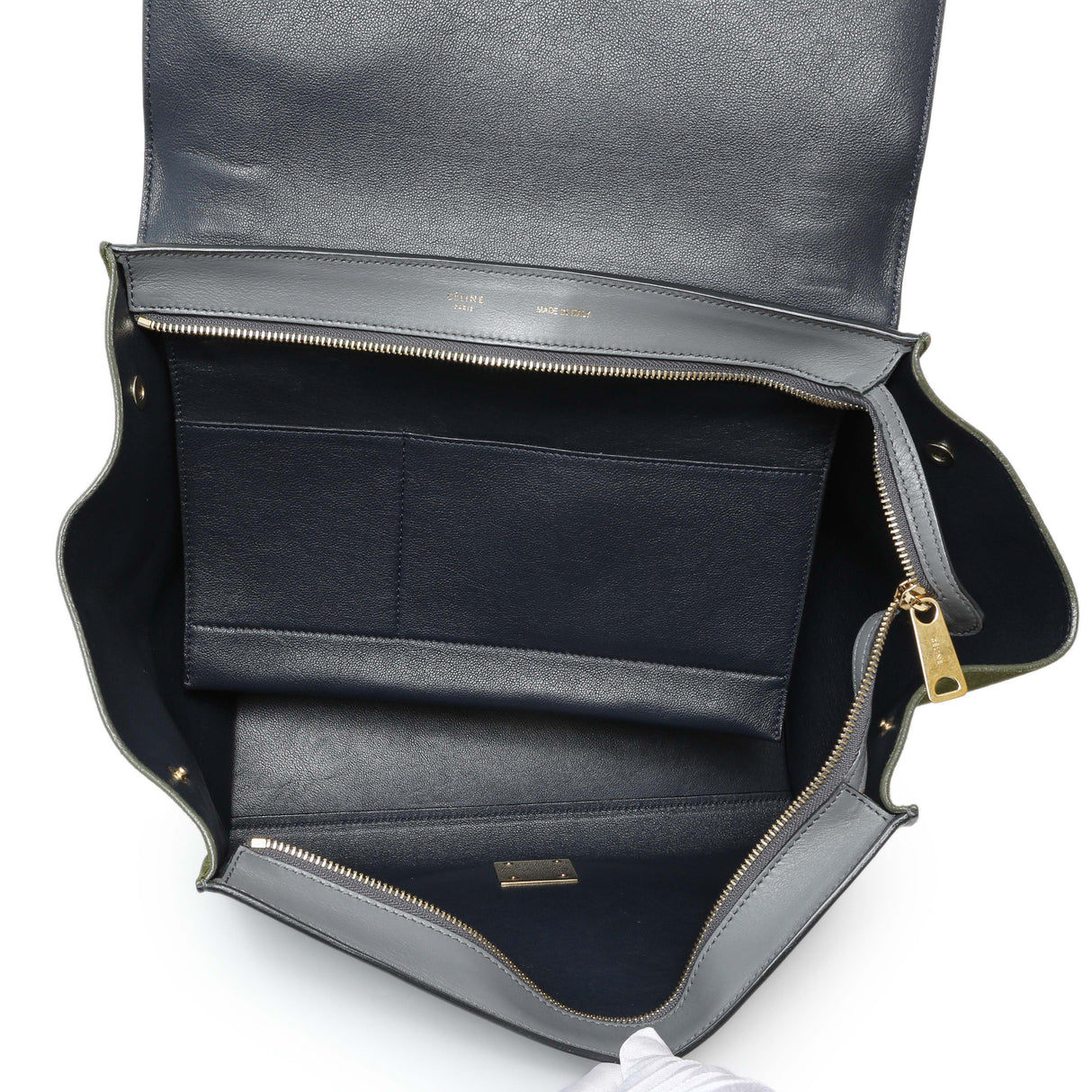 Celine Calfskin Suede Tri-Color Medium Trapeze