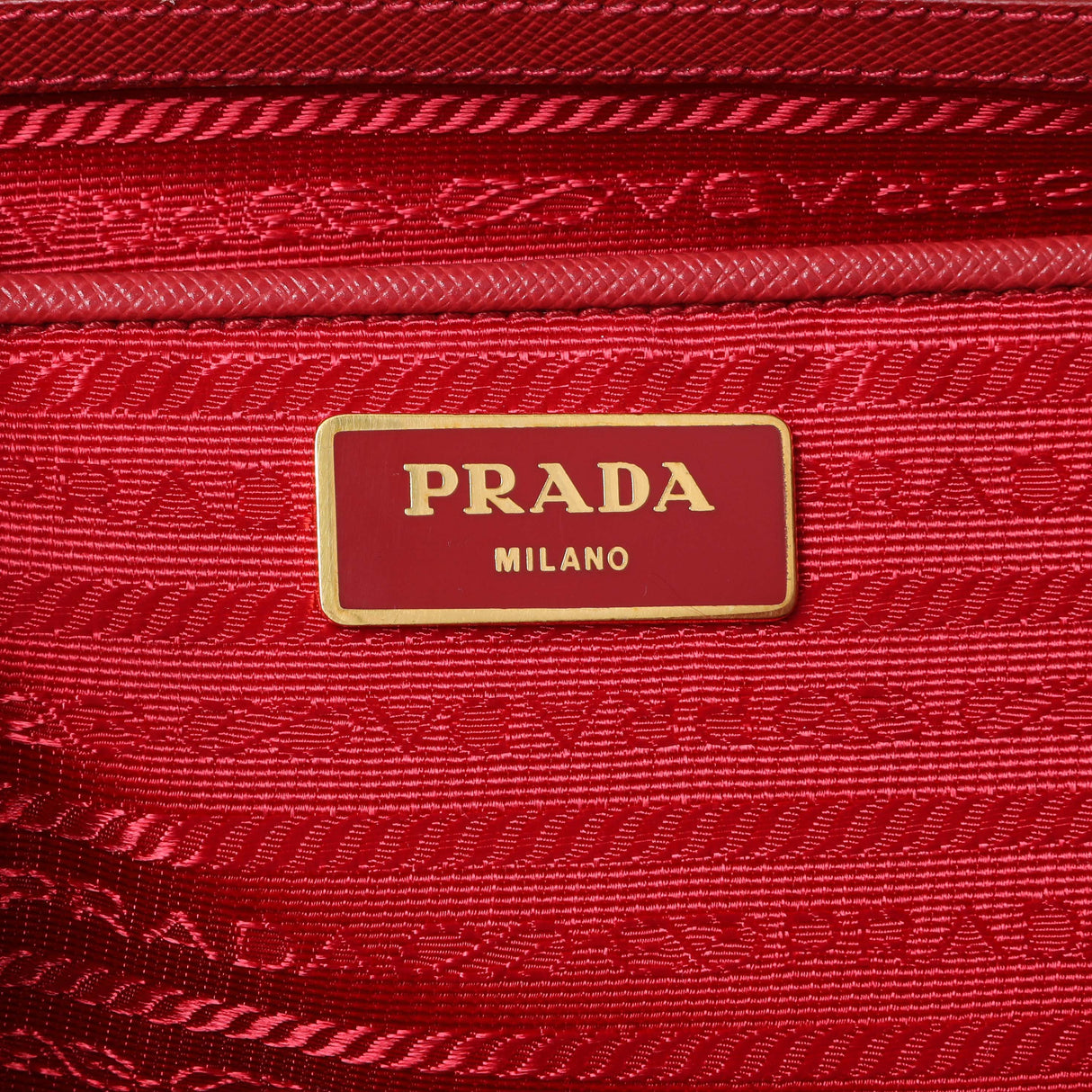 Prada Fuoco Saffiano Galleria Double Zip Large