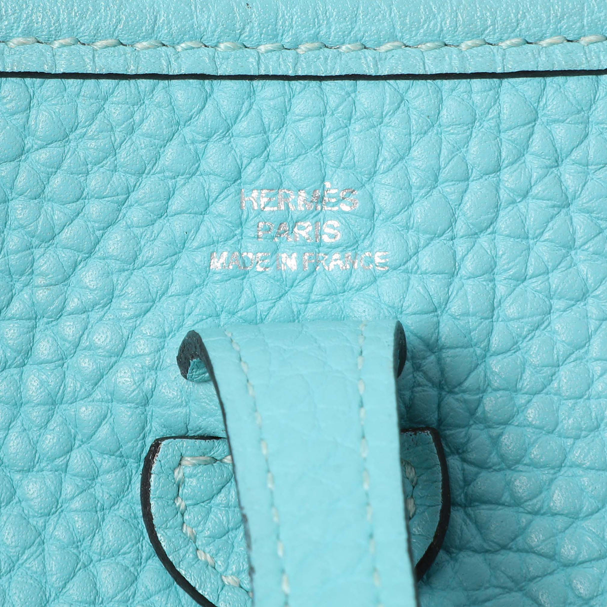 Hermes Blue Clemence Evelyne TPM Handbags Hermes