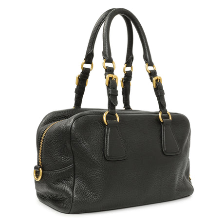 Prada Black Vitello Daino Bauletto