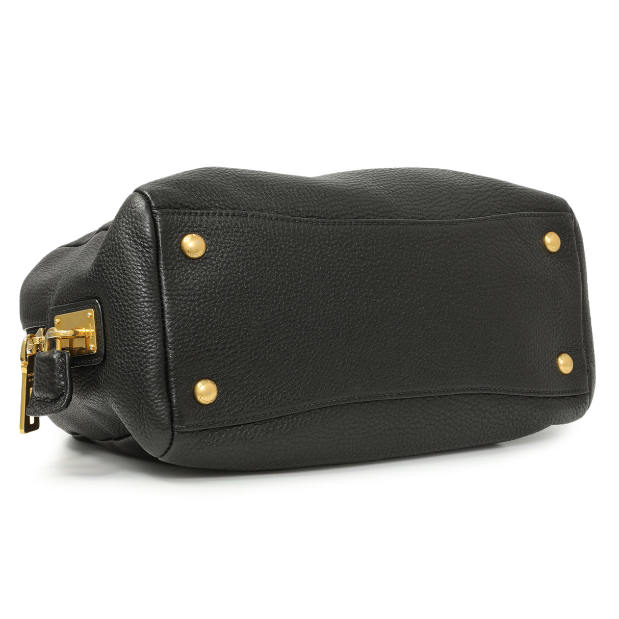 Prada Black Vitello Daino Bauletto