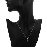 14K White Gold 10.7mm Tahitian Black Pearl Pendant Fine Jewellery Modaselle