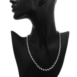 18K White Gold 13.38 Carat Riviere Diamond Necklace Fine Jewellery Modaselle