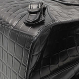 Balenciaga Black Crocodile Embossed Neo Classic Hardware S City Handbags Balenciaga