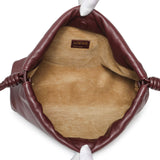 Loewe Burgundy Nappa Donut Medium Chain Flamenco Knot Clutch Handbags Loewe