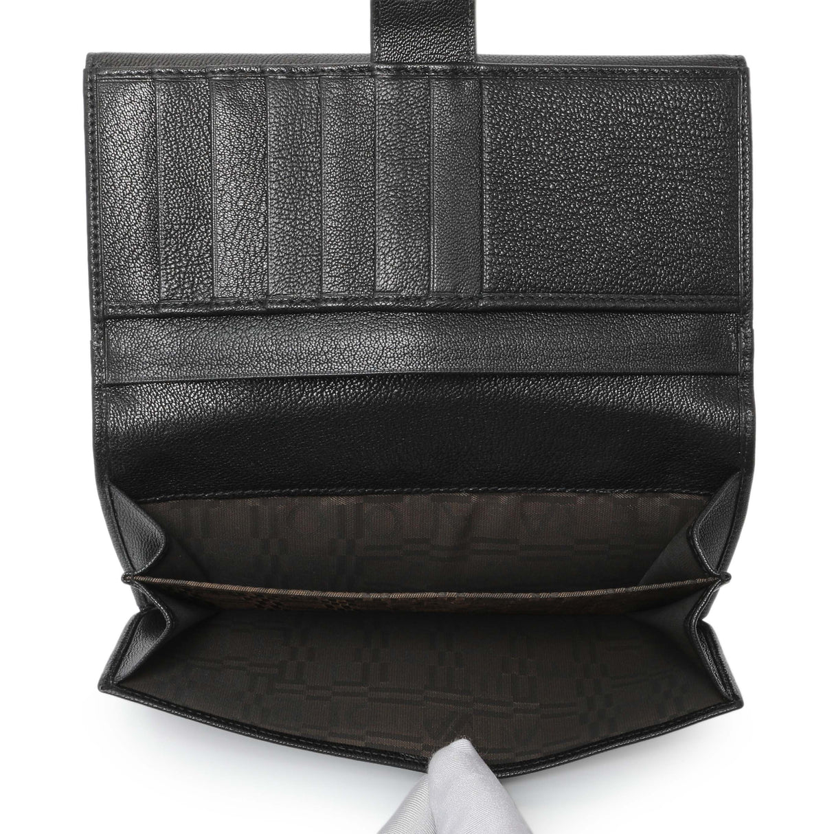 Salvatore Ferragamo Black Calfskin Vara Bow Wallet Accessories Salvatore Ferragamo