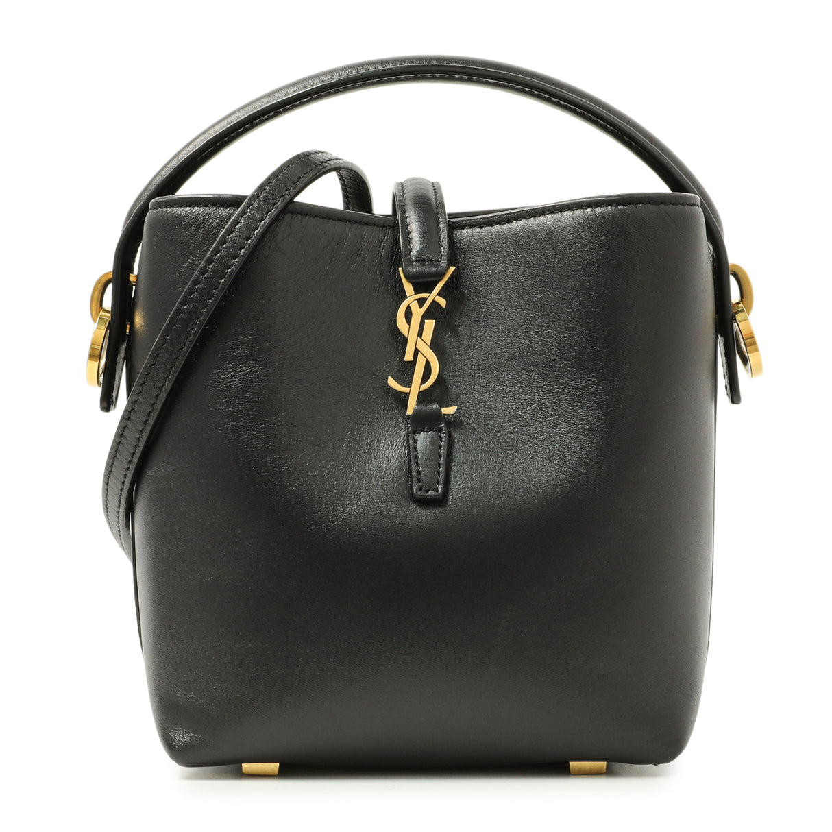 Saint Laurent Black Calfskin Le 37 Mini Bucket Bag