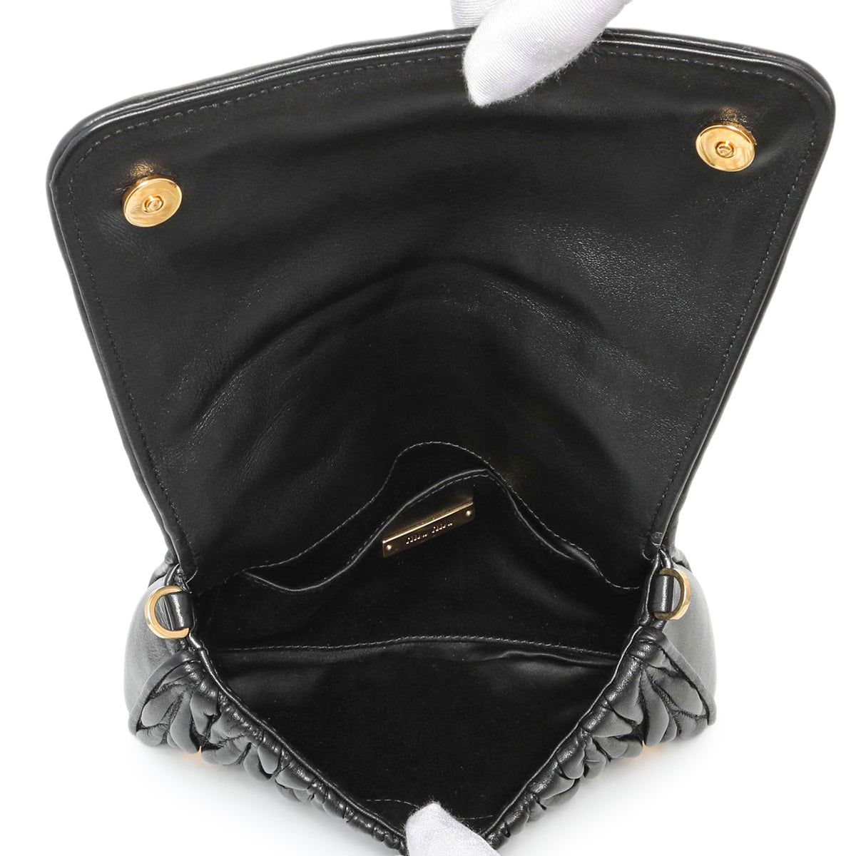 Miu Miu Black Nappa Matelasse Crossbody Handbags Miu Miu