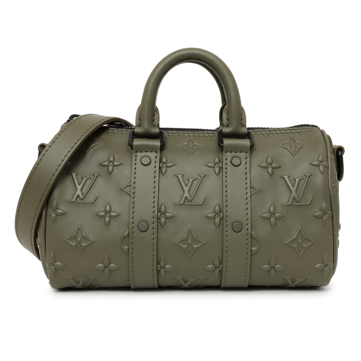 Louis Vuitton Khaki Monogram Seal Keepall XS