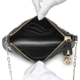 Christian Dior Black Lambskin Cannage Miss Dior Midi Mini Bag Handbags Christian Dior