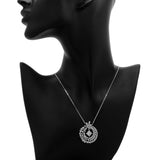 18K White Gold 2.01 Carat Princess Cut Diamond Wreath Pendant Fine Jewellery Modaselle