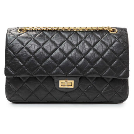 Chanel Black Quilted Aged Calfskin 2.55 Reissue 226 Flap Handbags Chanel