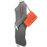Chanel Coral Quilted Lambskin Maxi Classic Single Flap