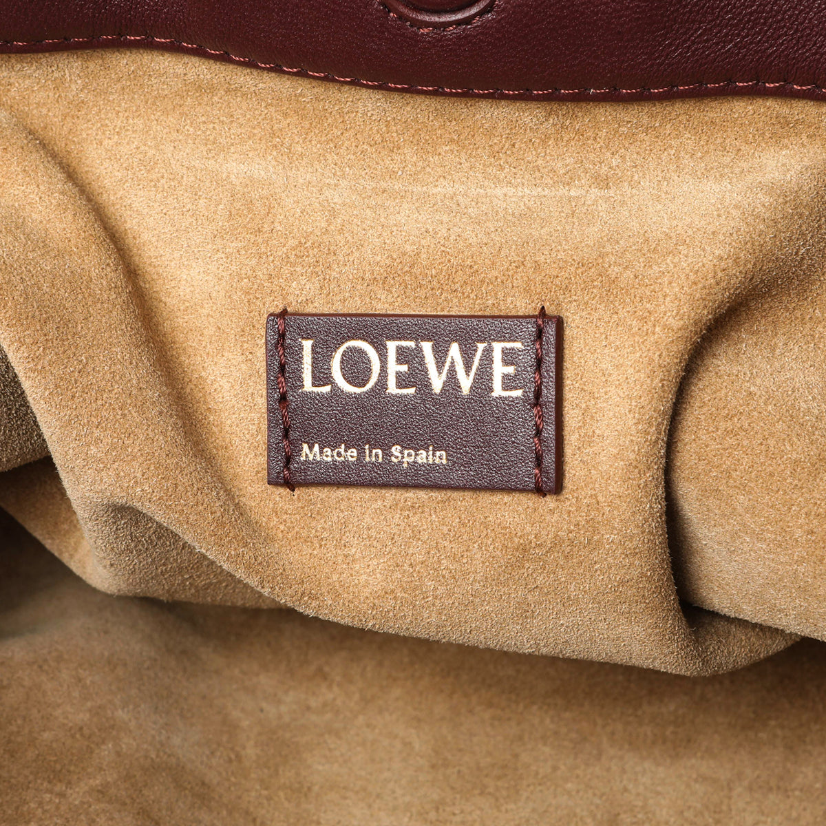 Loewe Burgundy Nappa Donut Medium Chain Flamenco Knot Clutch Handbags Loewe