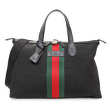 Gucci Black Techno Canvas Web Duffle Handbags Gucci