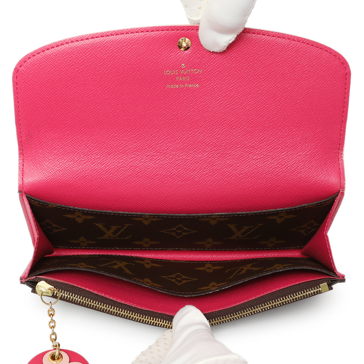 Louis Vuitton Monogram Fuchsia Bloom Flower Emilie Wallet