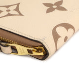 Louis Vuitton Creme Bois De Rose Empreinte Monogram Giant Zippy Wallet