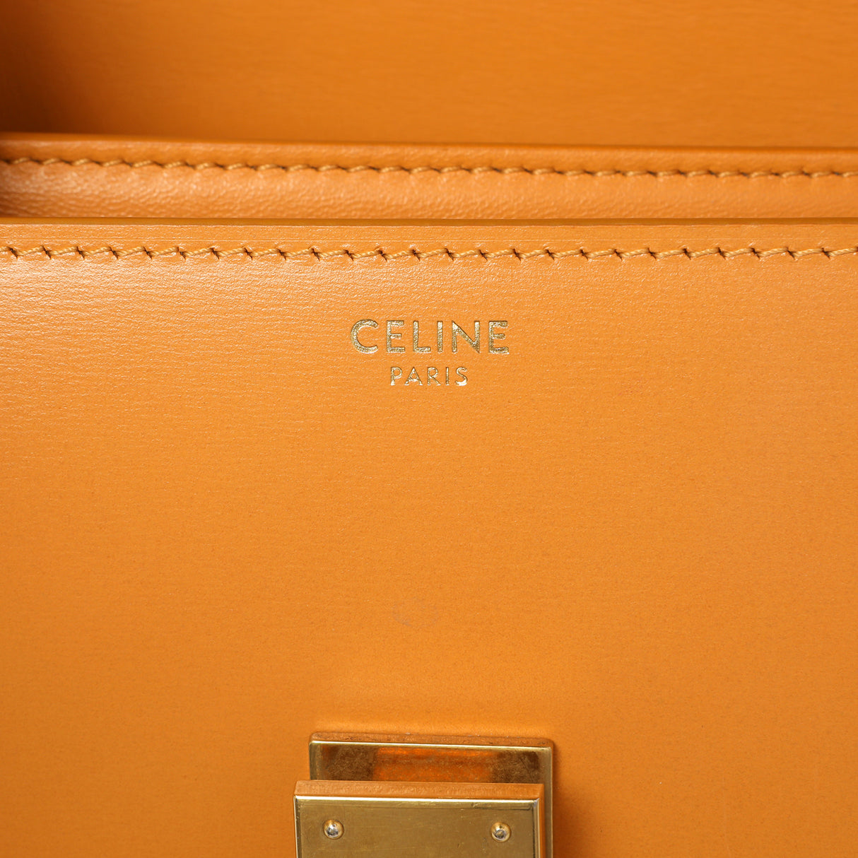 Celine Orange Box Calfskin Teen Classic Box Flap Bag