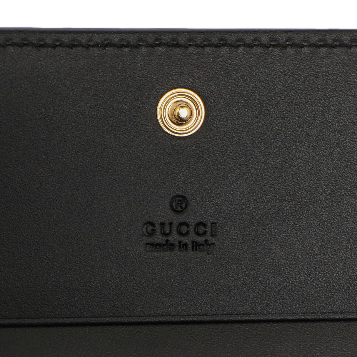 Gucci Black Guccissima Card Case Wallet