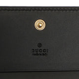 Gucci Black Guccissima Card Case Wallet