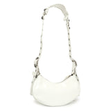 Balenciaga White Faux Patent Le Cagole Shoulder Bag XS