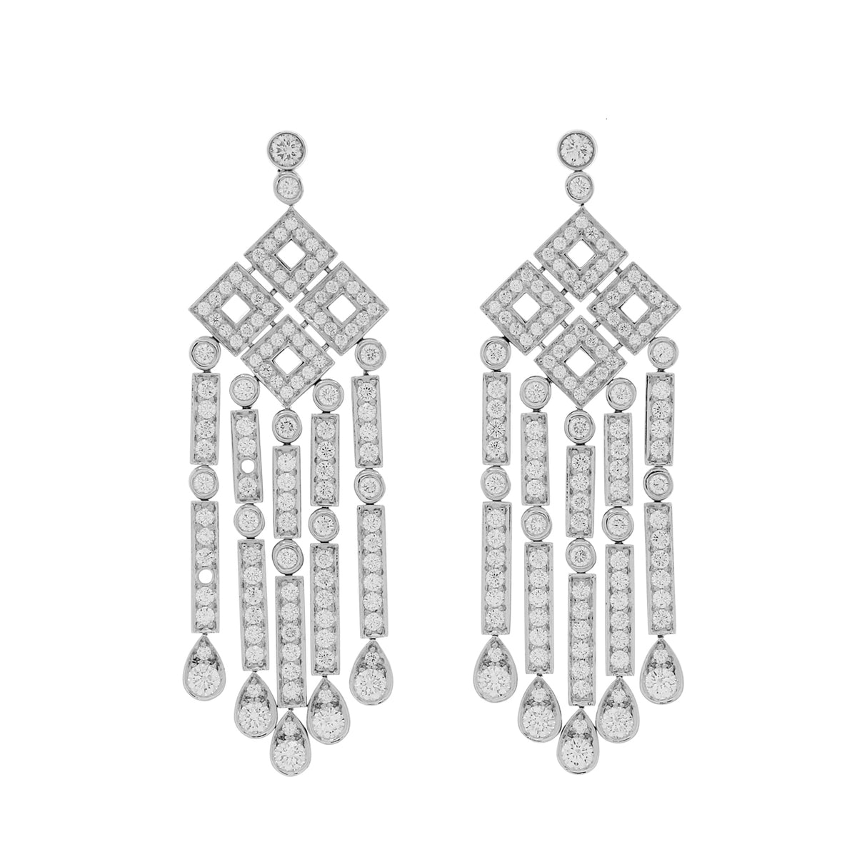 Tiffany & Co. Platinum Diamond Legacy Drop Earrings Designer Jewellery Tiffany and Co