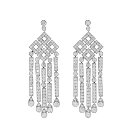Tiffany & Co. Platinum Diamond Legacy Drop Earrings Designer Jewellery Tiffany and Co