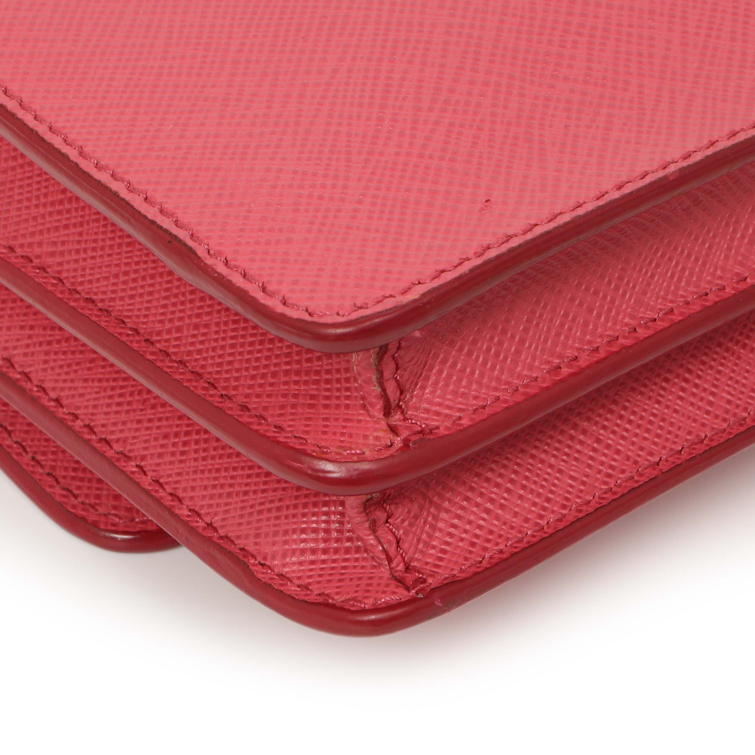 Prada Peonia Saffiano Lux Mini Crossbody – Modaselle