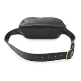 Saint Laurent Black Grain De Poudre Monogram Belt Bag