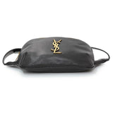 Saint Laurent Black Grain De Poudre Monogram Belt Bag