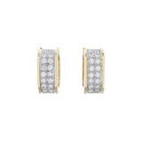 18K Yellow Gold 0.72 Carat Diamond Earrings Fine Jewellery Modaselle