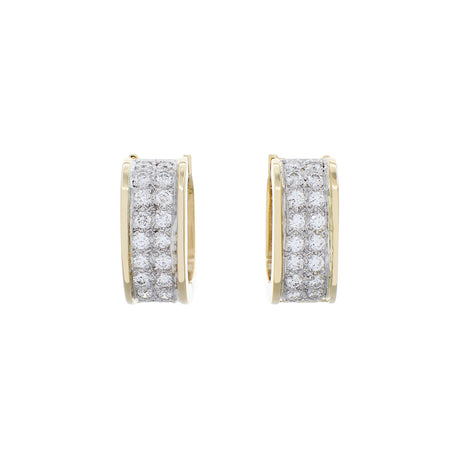 18K Yellow Gold 0.72 Carat Diamond Earrings Fine Jewellery Modaselle