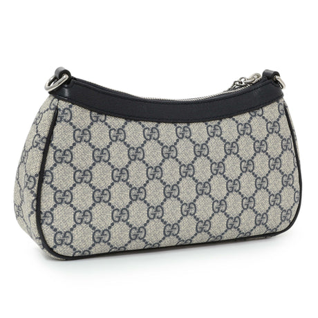 Gucci GG Supreme Monogram Textured Dollar Calfskin Web Small Ophidia Shoulder Bag