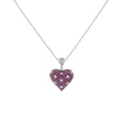 14K White Gold Le Vian Pink Sapphire & Diamond Heart Pendant Fine Jewellery Modaselle