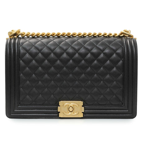Chanel Black Caviar New Medium Boy Flap