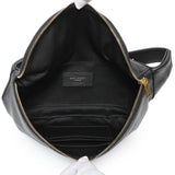 Saint Laurent Black Grain De Poudre Monogram Belt Bag