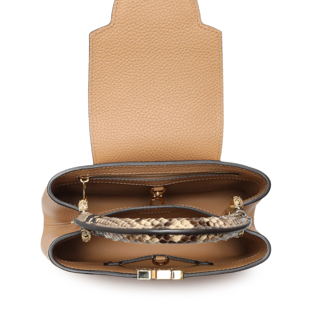 Louis Vuitton Brown Taurillon Python Capucines BB