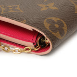 Louis Vuitton Monogram Fuchsia Bloom Flower Emilie Wallet