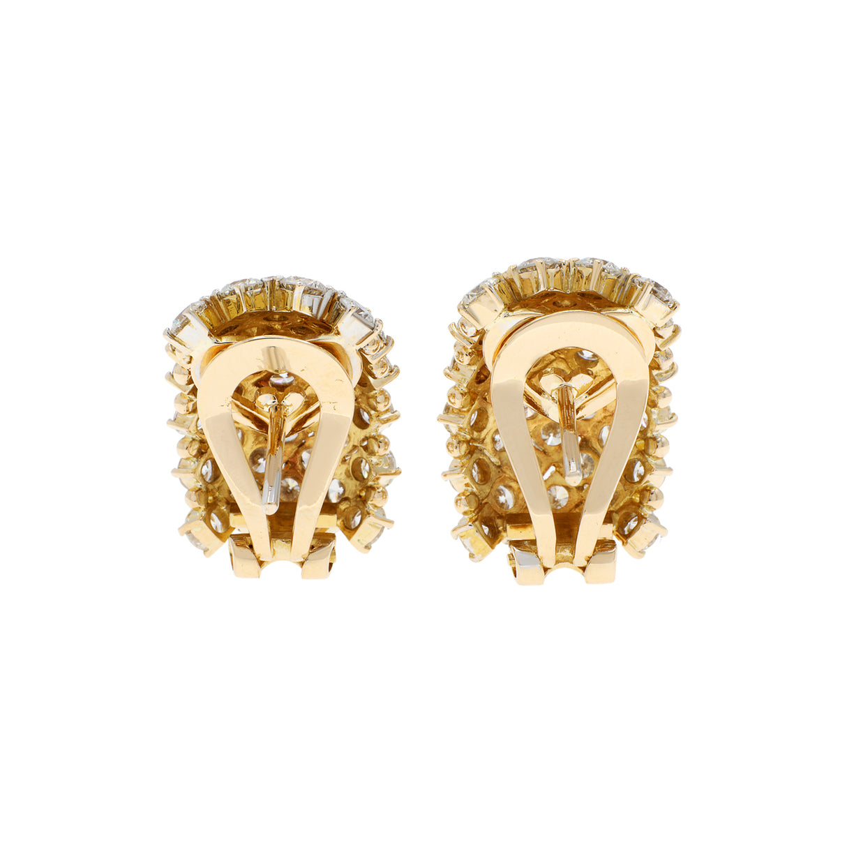 18K Yellow Gold 9.36 Carat Diamond Earrings Fine Jewellery Modaselle