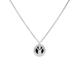 Bulgari Sterling Silver Onyx Ruby Save the Children Pendant Necklace Designer Jewellery Bulgari
