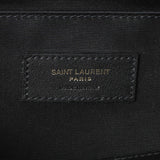 Saint Laurent Black Grain De Poudre Monogram Belt Bag
