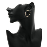 14K Yellow Gold 0.42 Carat Diamond Hoop Earrings Fine Jewellery Modaselle