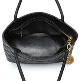 Chanel Black Quilted Caviar Medallion Tote Handbags Chanel