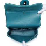 Chanel Teal Quilted Lambskin Jumbo Classic Double Flap Handbags Chanel