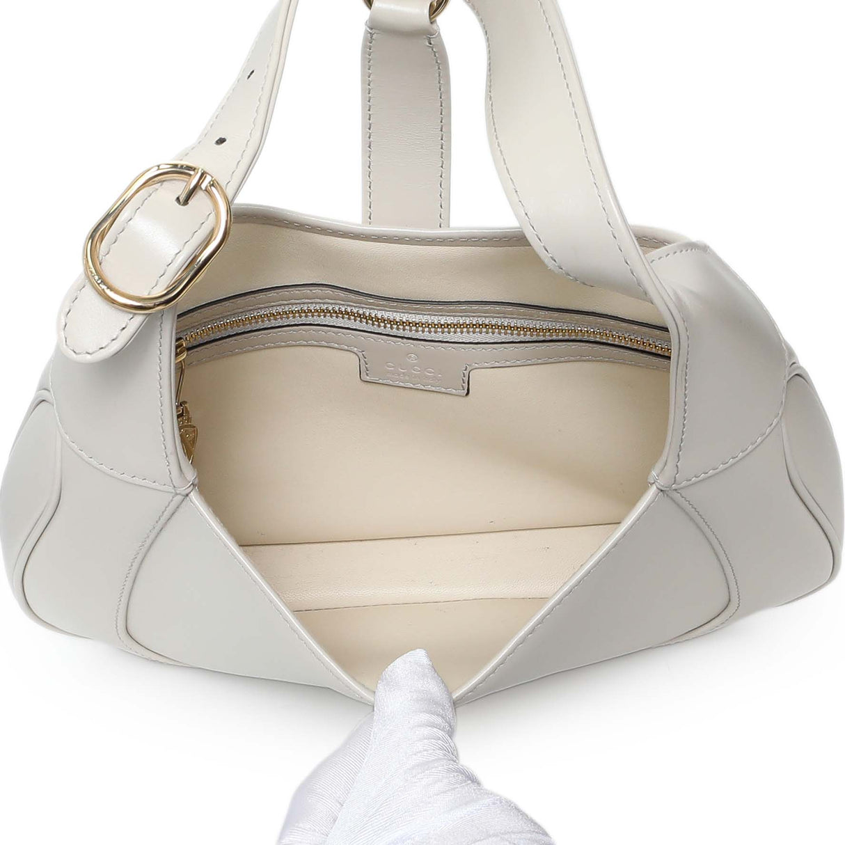 Gucci Grey Calfskin Small Jackie Shoulder Bag