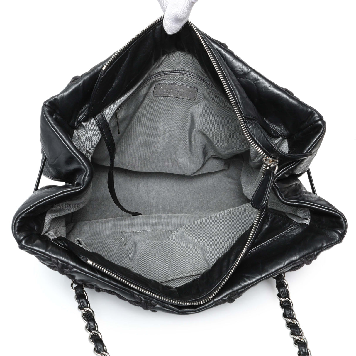 Chanel Black Calfskin Ultra Stitch Tote Handbags Chanel