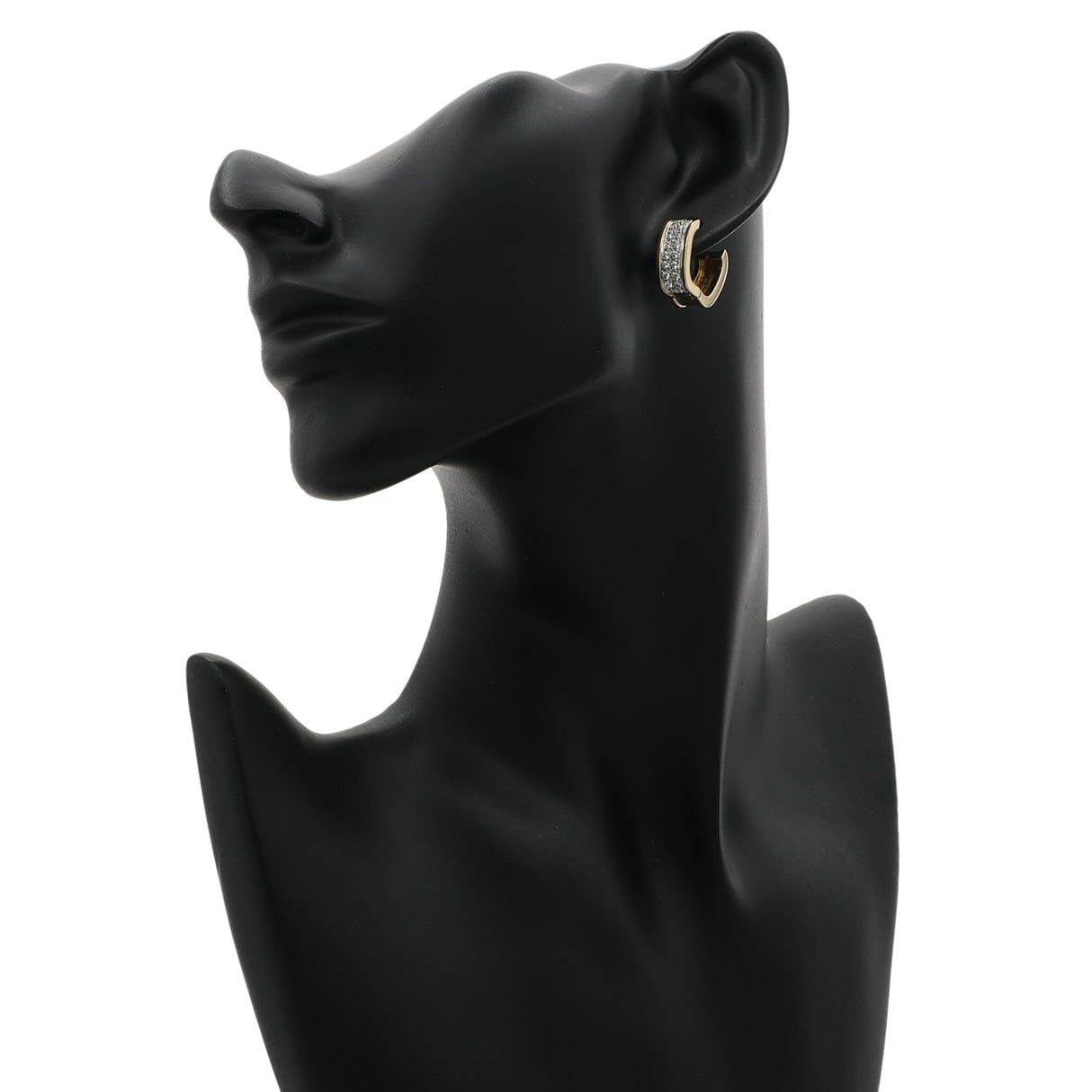 18K Yellow Gold 0.72 Carat Diamond Earrings Fine Jewellery Modaselle