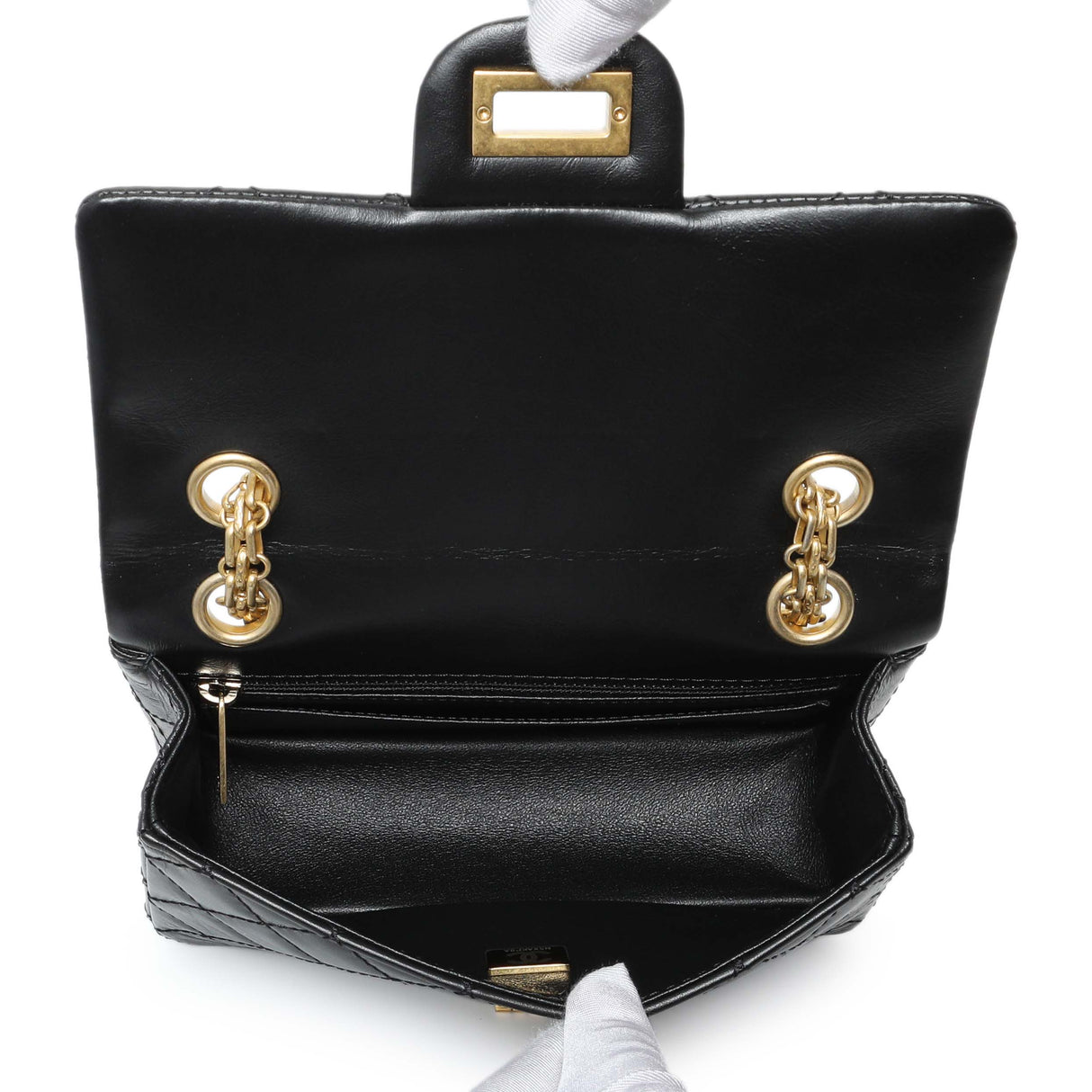 Chanel Black Quilted Aged Calfskin 2.55 Reissue Flap 224 Handbags Chanel